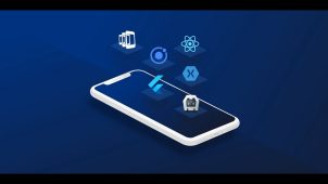 Illustration showing the complete mobile app development process from idea validation and UI/UX design to app development, testing, launch, and post-launch optimisation for business growth.