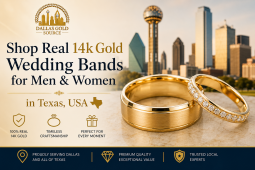 Shop Real 14k Gold Wedding Bands for Men & Women in Texas, USA (3)