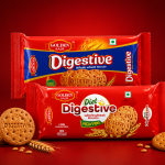 Golden Aaja Digestive & Diet Digestive Biscuit Packaging Design
