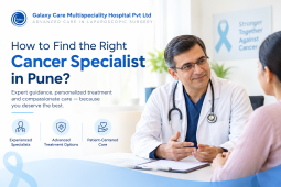 Cancer specialist in Pune consulting a patient at Galaxy Care Hospital, with a focus on personalized cancer care and treatment options.