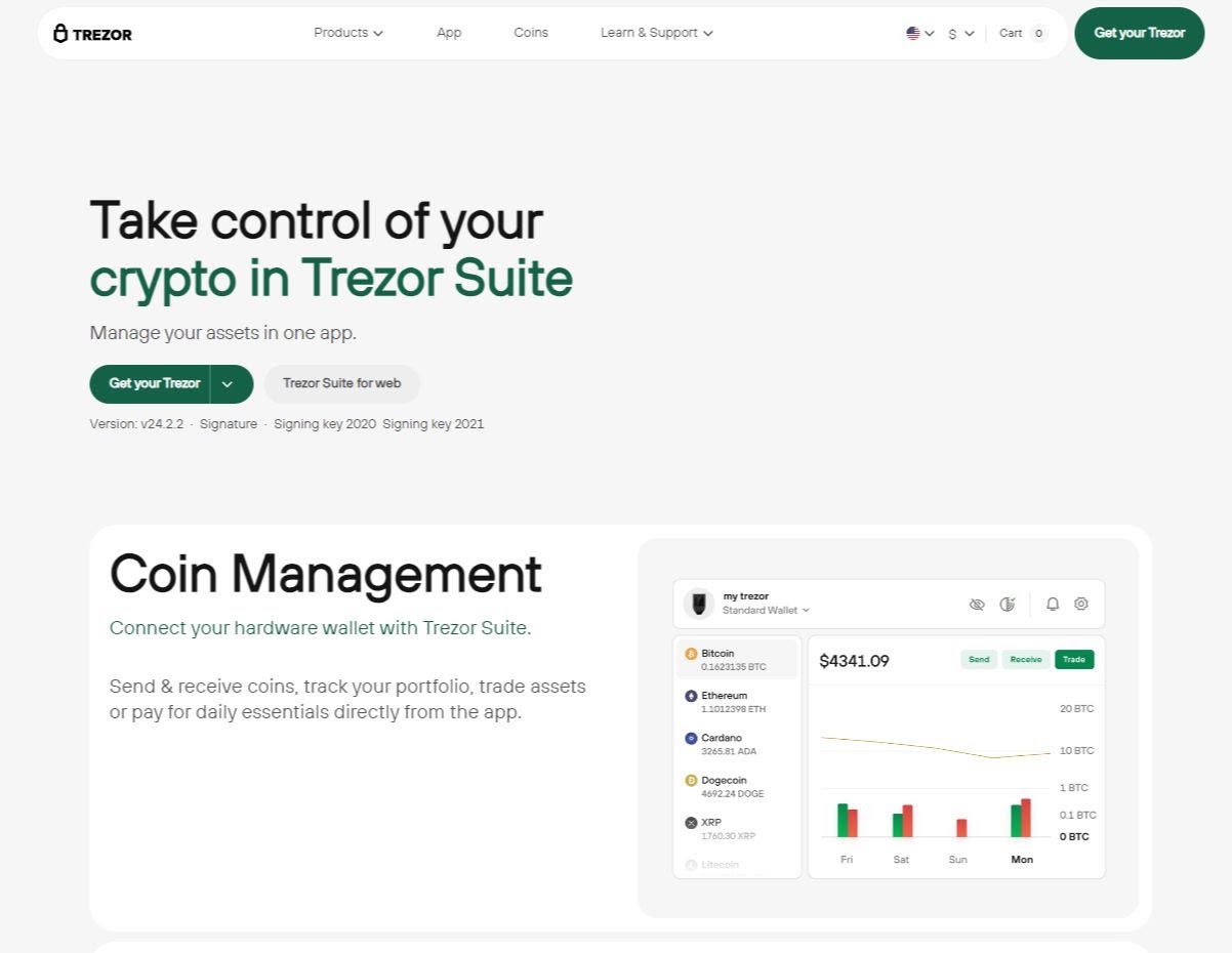 Trezor io start