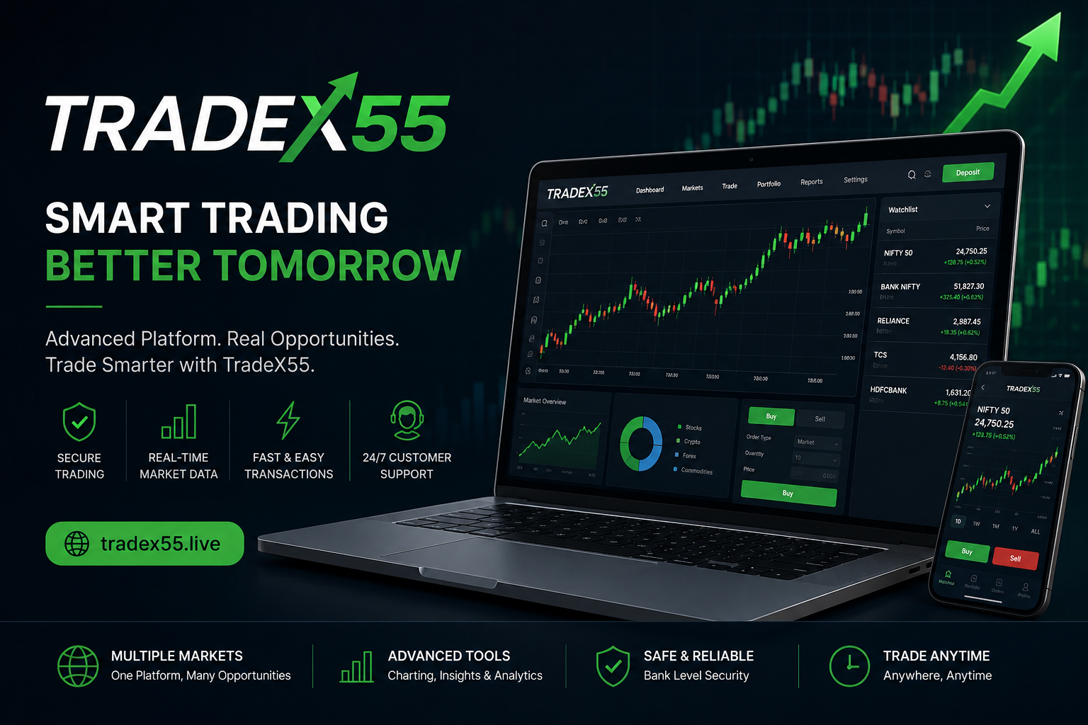 TradeX55 – Online Trading Platform for Modern Traders